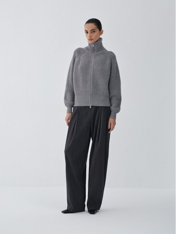 La Mania La Mania Sweter FENN Szary Boxy Fit