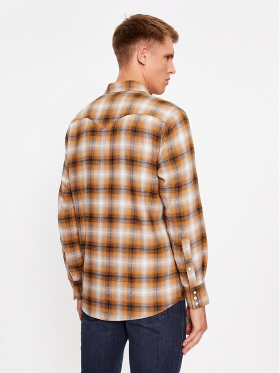 Wrangler Wrangler Koszula jeansowa Western 112341159 Brązowy Regular Fit