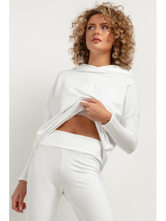 Tessita Tessita Spodnie dresowe T382 Biały Slim Leg