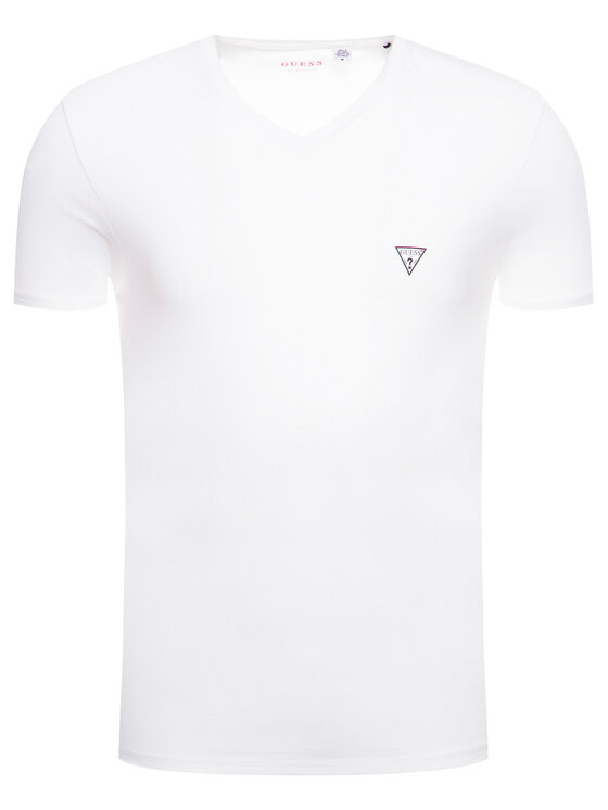 Guess Guess T-Shirt U97M01 JR003 Biały Slim Fit