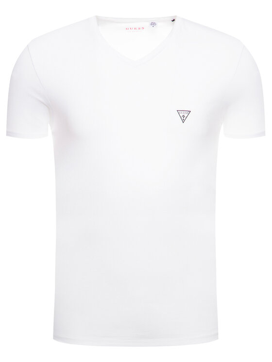 Guess Guess T-Shirt U97M01 JR003 Bílá Slim Fit