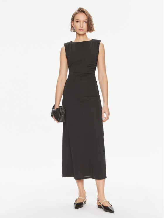 TWINSET TWINSET Kokteiļkleita 241TE2057 Melns Regular Fit
