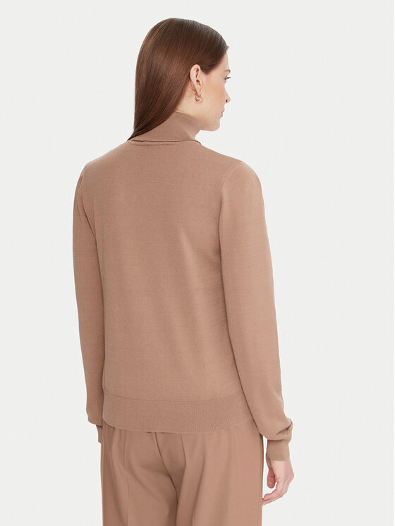 Liu Jo Sport Liu Jo Sport Krekls ar augstu apkakli TF5219 MS63L Bēšs Regular Fit