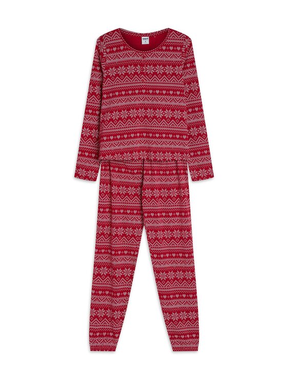 Esotiq Esotiq Piżama 43955 Czerwony Regular Fit