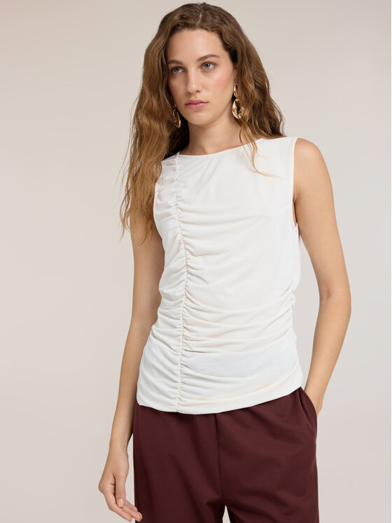 Motivi Motivi T-Shirt G018W003692N011 Biały Slim Fit