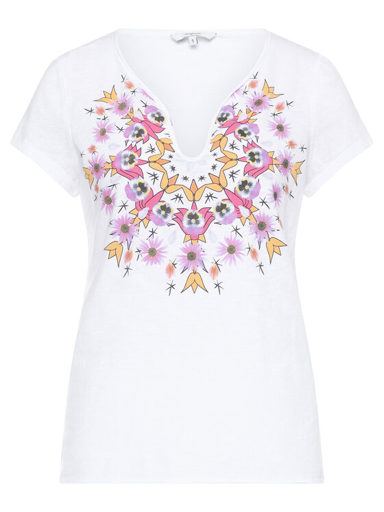 Desigual Desigual Tričko Croacia 20SWTKBE Biela Regular Fit