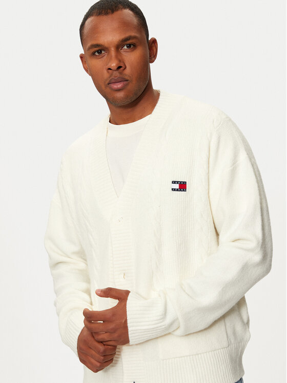 Tommy Jeans Tommy Jeans Kardigāns DM0DM19441 Écru Boxy Fit