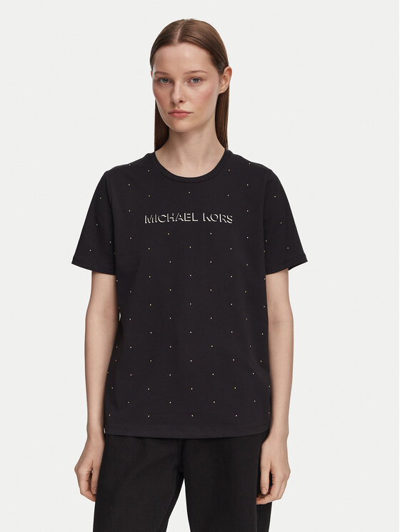 MICHAEL Michael Kors Tricou MT6524Y97J Negru Regular Fit
