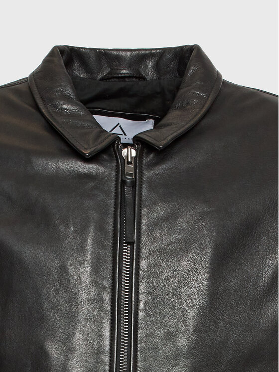 Serge Pariente Serge Pariente Lederjacke Tyson Schwarz Regular Fit