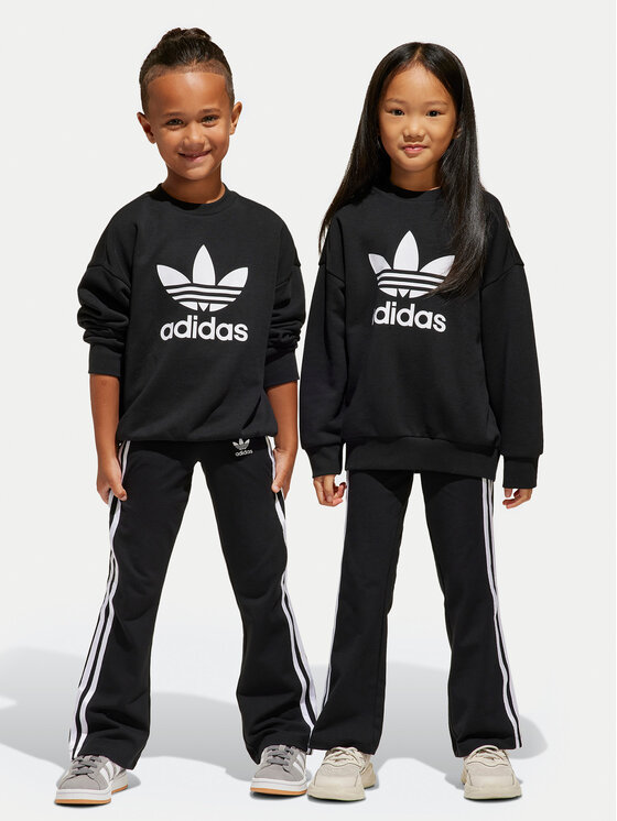 adidas Súprava mikina a legíny JC7873 Čierna Flared Fit