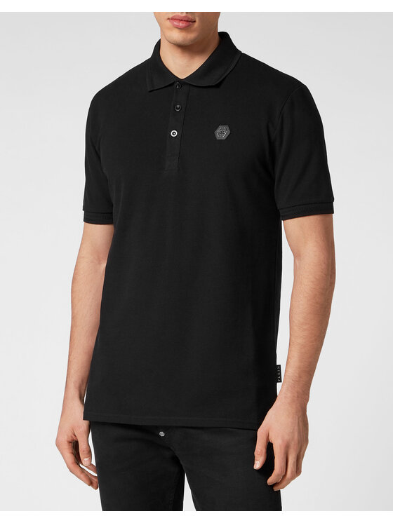 PHILIPP PLEIN PHILIPP PLEIN Polo 295 Czarny Slim Fit