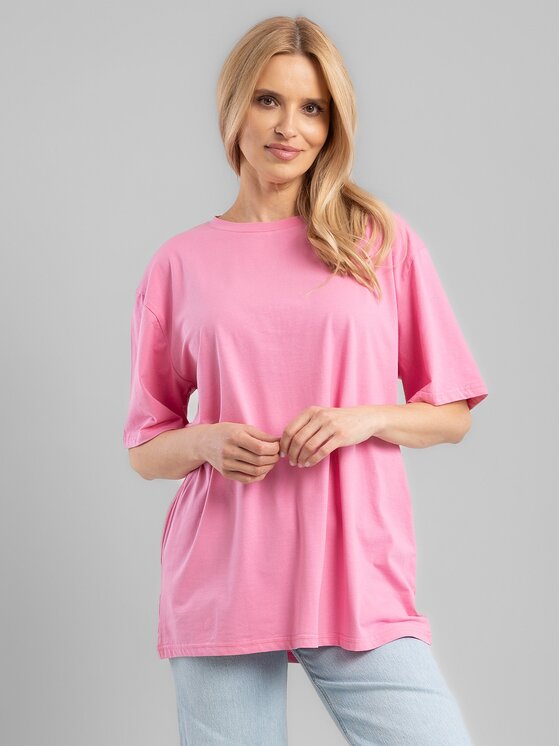 Perso Perso T-Shirt TCE245521F Różowy Regular Fit
