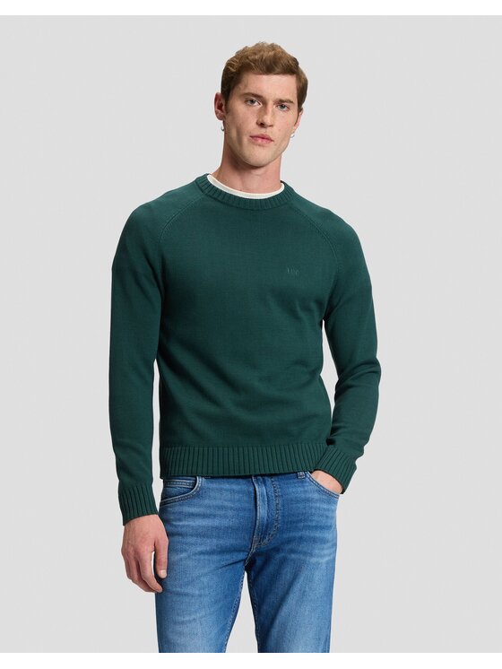 Lee Lee Sweter RAGLAN SWEATER Zielony Regular Fit