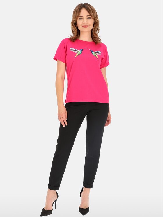 Perso Perso T-Shirt TCE242000F Fialová Regular Fit