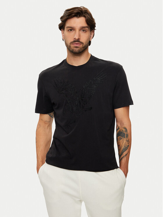 Armani Exchange Tričko 6DZTAD ZJ9TZ 1200 Čierna Regular Fit