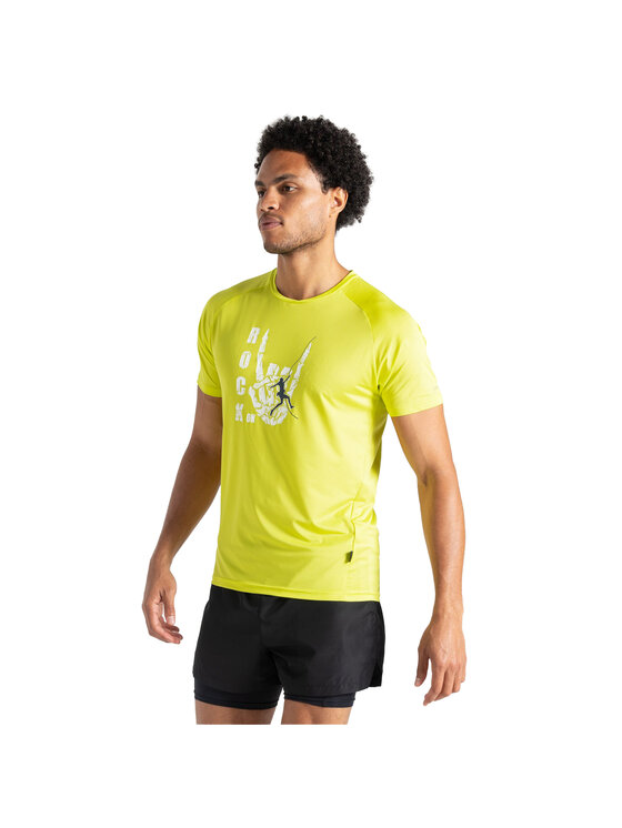 Dare2B Dare2B T-Shirt Tech Rock On Zielony Short Fit