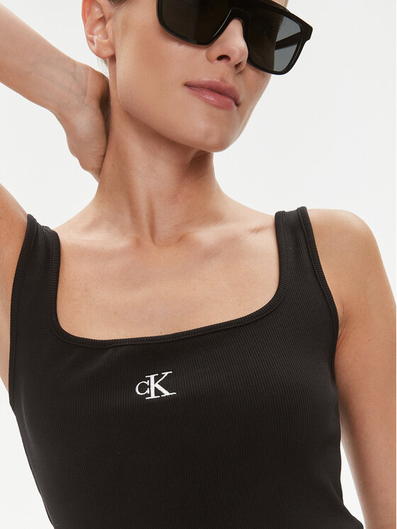 Calvin Klein Jeans Calvin Klein Jeans Top J20J223192 Čierna Relaxed Fit
