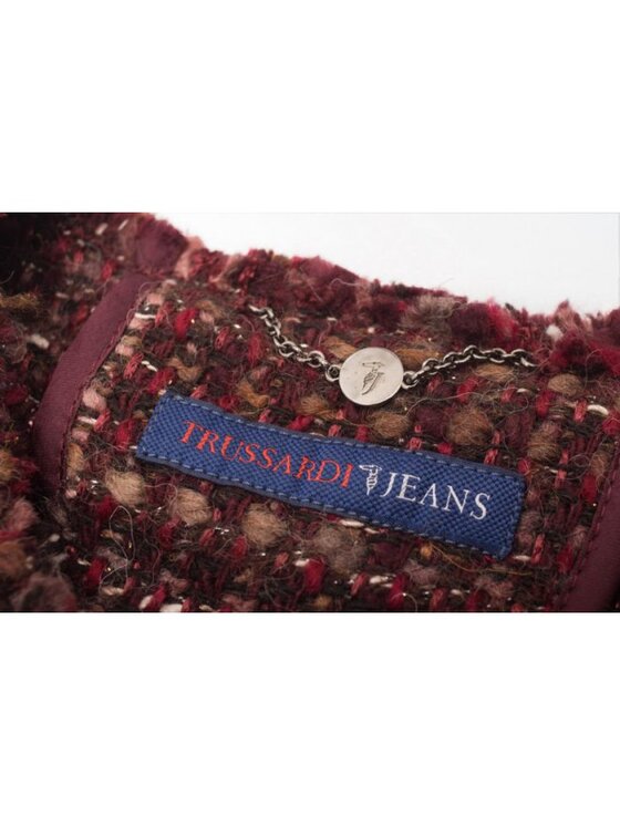 Trussardi Jeans Trussardi Jeans Kabát 567403 Bordó Regular Fit