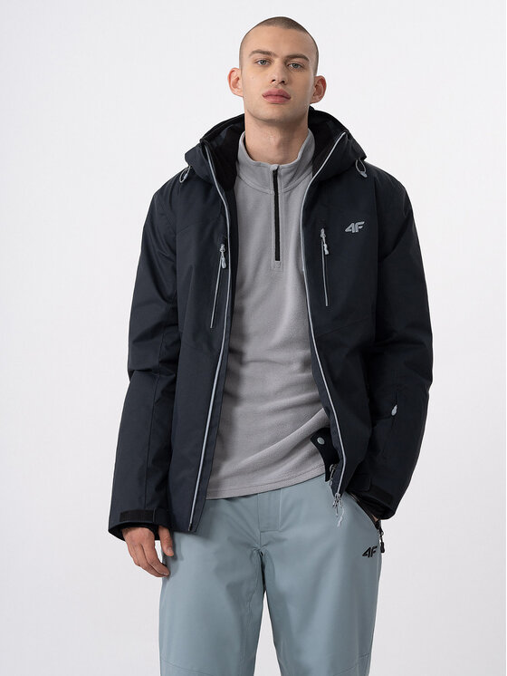 4F 4F Μπουφάν για σκι 4FAW23TTJAM284 Μαύρο Regular Fit