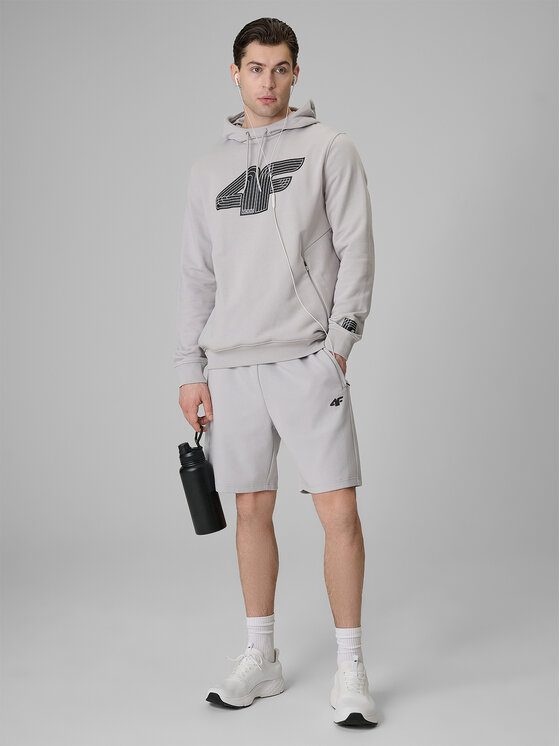 4F 4F Bluza COMMERCIAL 3 Szary jasny Regular Fit