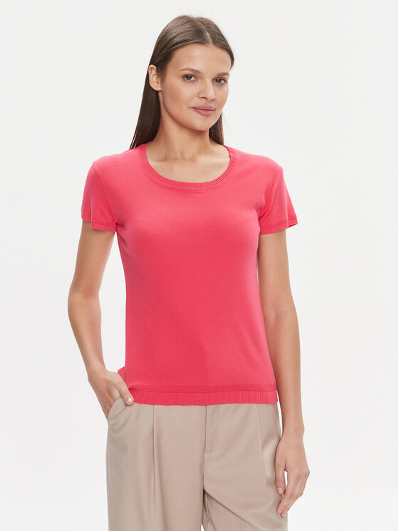 United Colors Of Benetton United Colors Of Benetton T-Shirt 1091D1M10 Růžová Regular Fit