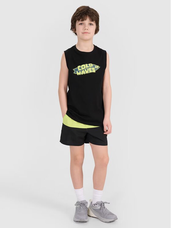 4F 4F Top 4FJWspring_summer_2025TSLEM164 Czarny Regular Fit