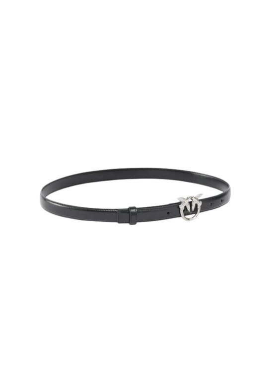 PINKO PINKO Pasek LOVE BERRY H2 BELT.LOW VITELLO Czarny