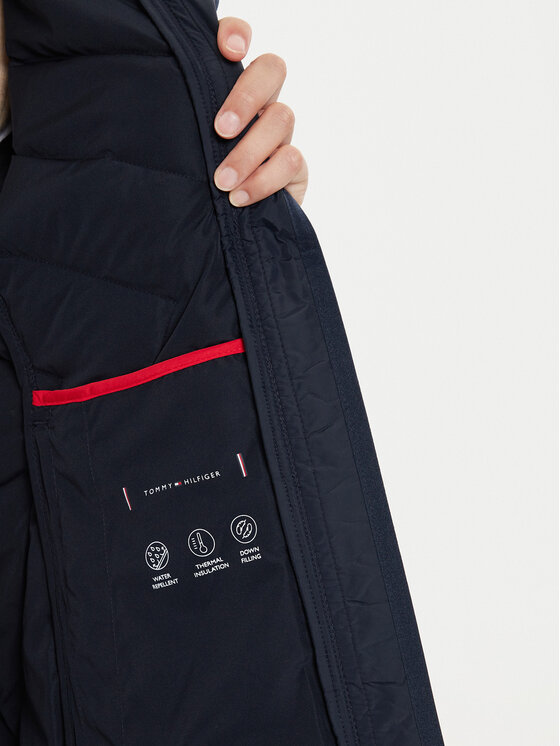 Tommy Hilfiger Tommy Hilfiger Pehelykabát Chevron WW0WW42623 Sötétkék Regular Fit