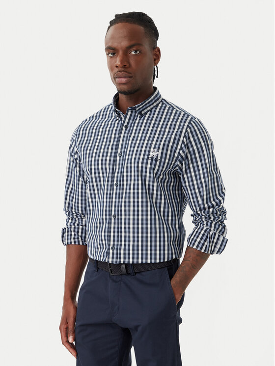 Beverly Hills Polo Club Cămașă P-SS26M-BRASS Bleumarin Regular Fit