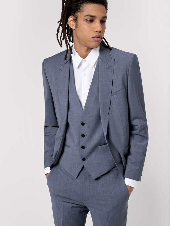 HUGO Hugo Kostiumas Arti/Hesten 212V1X 50450103 Pilka Extra Slim Fit