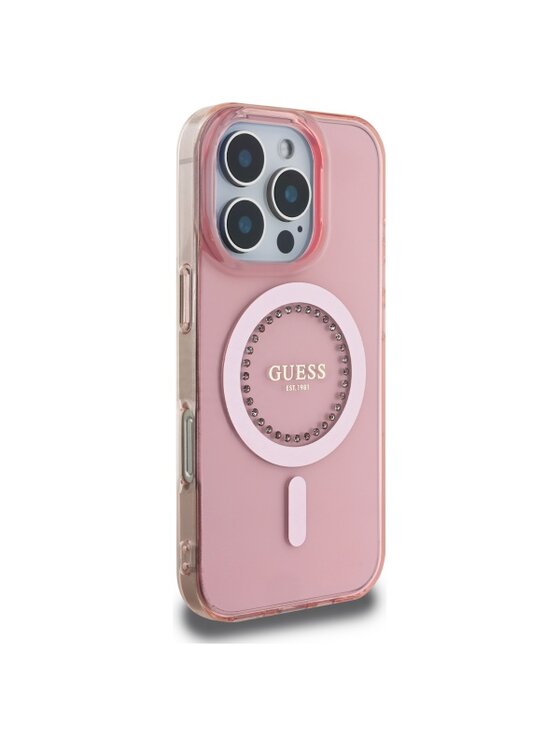 Guess Guess Etui na telefon Apple iPhone 16 Pro Różowy