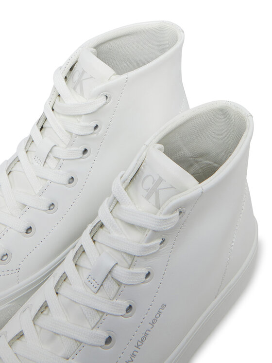 Calvin Klein Jeans Calvin Klein Jeans Sneakers Vulc Flatform Mid Mg Lth YW0YW01741 Bianco