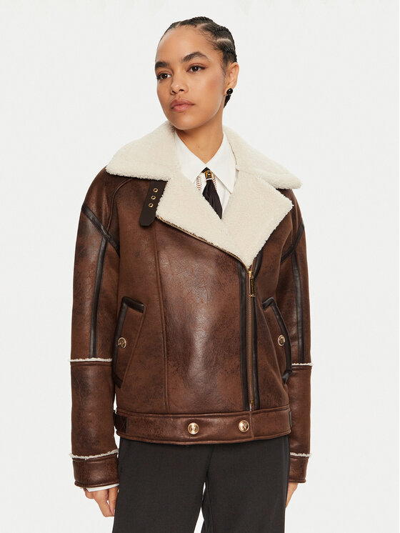 Elisabetta Franchi Elisabetta Franchi Кожух CP-60A-46E2-V960 Кафяв Regular Fit