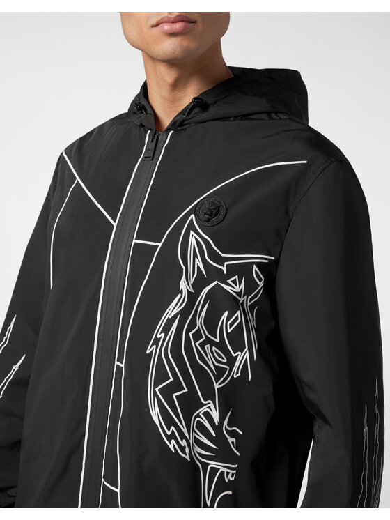 Plein Sport Plein Sport Giacca a vento 387 Nero Regular Fit