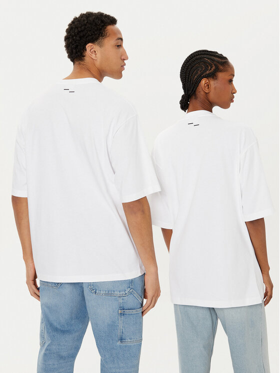 Filling Pieces Filling Pieces T-Shirt Unisex 7441378 Biały Boxy Fit
