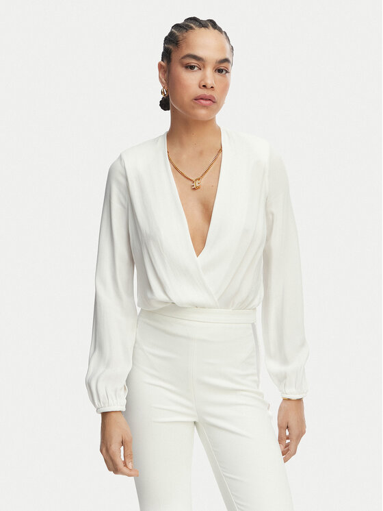 Elisabetta Franchi Body CB-007-62E2-V420 Biały Regular Fit