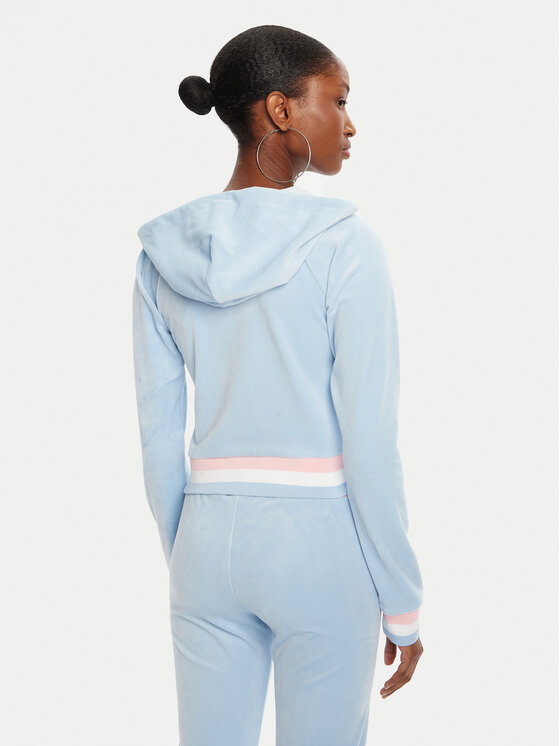 Juicy Couture Juicy Couture Jopa Velour Crop JCWAS225351 Svetlo modra Regular Fit