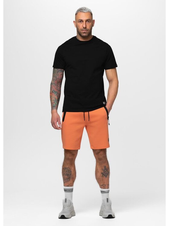 PITBULL PITBULL Szorty materiałowe DOGWOOD Pomarańczowy Regular Fit