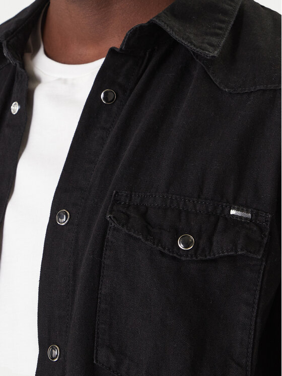 Tommy Jeans Tommy Jeans camicia di jeans Western DM0DM22432 Nero Relaxed Fit