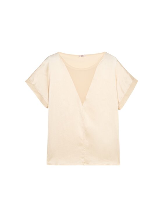 Oltre Oltre Blusa 2492J000735N002 Bianco Regular Fit