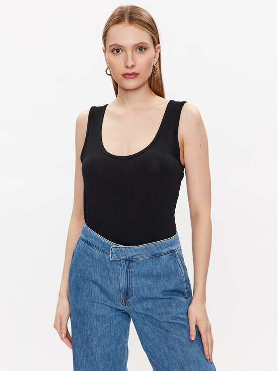 Top Femme Silvian Heach Manches Longues - Taille M - Couleur Menthe/Noir - Neuf Avec Étiquettes