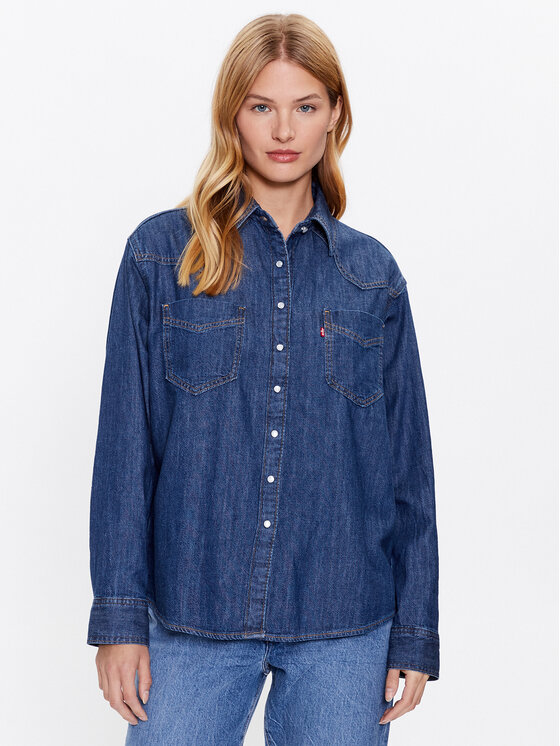 Levi's džínsová košeľa Donovan Western A5974-0007 Tmavomodrá Relaxed Fit