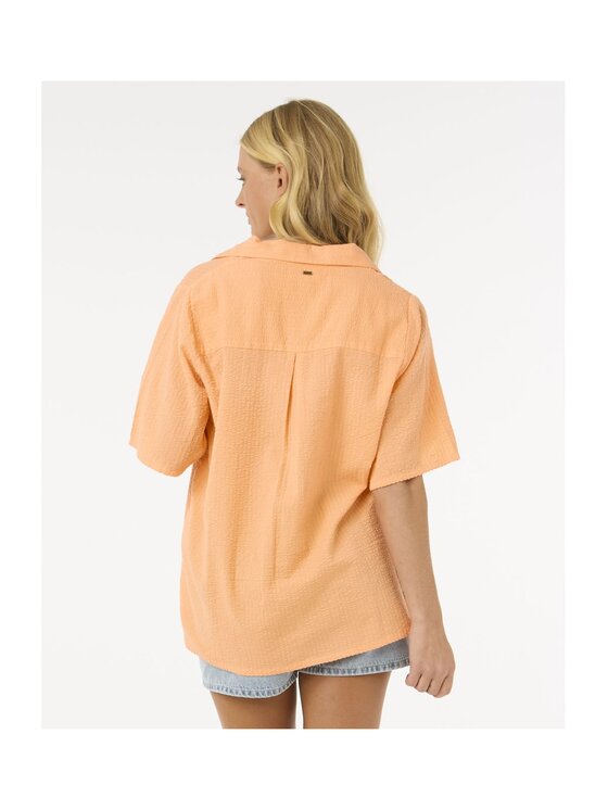 Rip Curl Rip Curl Koszula Cala Vadella Textured Shirt Pomarańczowy Relaxed Fit