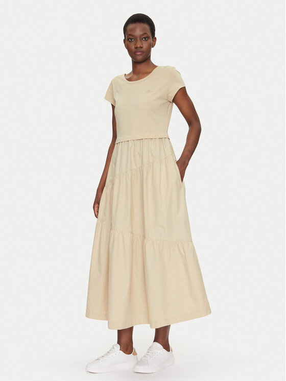 BOSS BOSS Kleid für den Alltag C_Enesi_2 50536742 Beige Regular Fit