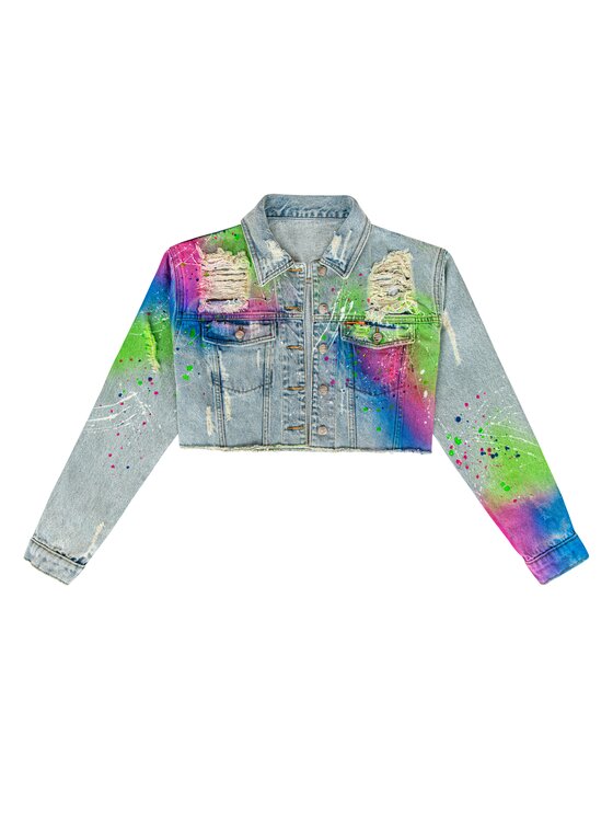 Kurtka jeansowa MissDenim, Rozmiar OS, Niebieski, Cropped