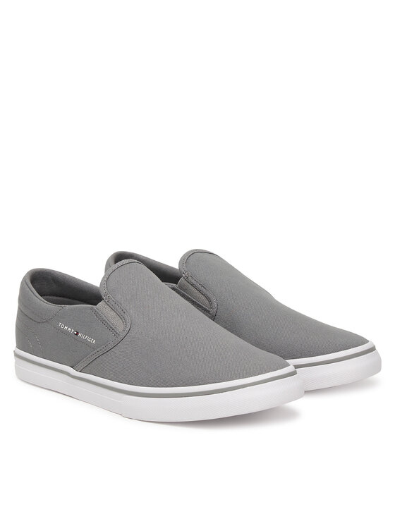Tommy Hilfiger Tommy Hilfiger Tenisówki Vulc Core Slip On FM0FM05689 Szary