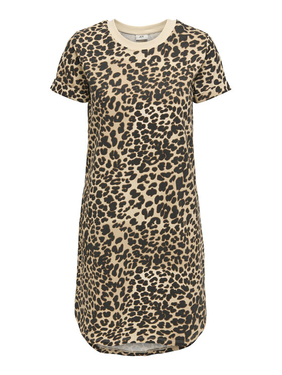 JDY JDY Každodenní šaty New Ivy 15298074 Hnědá Regular Fit