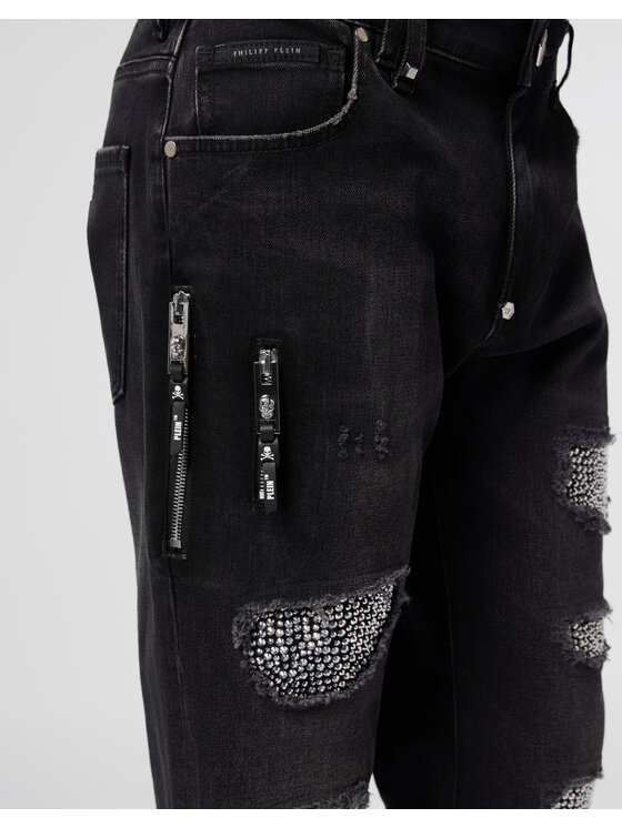 PHILIPP PLEIN PHILIPP PLEIN Jeansy 31236 Černá Skinny Fit