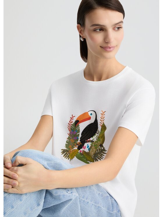 Liu Jo Liu Jo T-shirt WA5230JS904M9671 Bianco Regular Fit