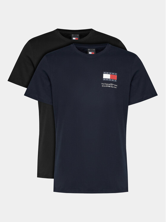 Tommy Jeans Tommy Jeans 2-dílná sada T-shirts DM0DM18862 Černá Slim Fit